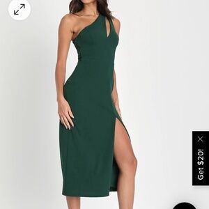 Cocktail One Shoulder Midi Dress